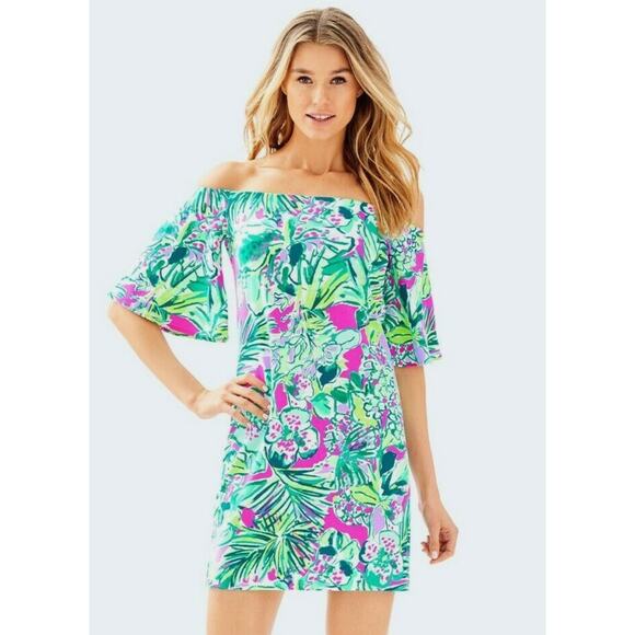 Lilly Pulitzer NWT Fawcett Dress Size Med Multicolored “Early Bloomer” SO PRETTY - Picture 1 of 4